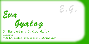 eva gyalog business card